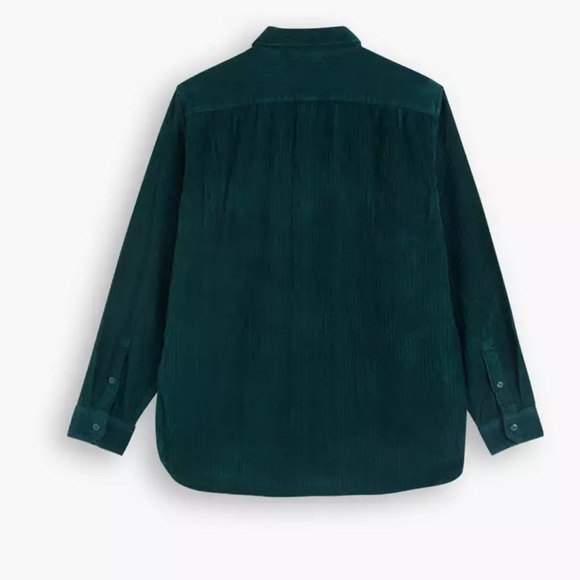 NEW Levi's Corduroy Shirt The Worker Relaxed Long Sleeve Button Green - Picture 5 of 8